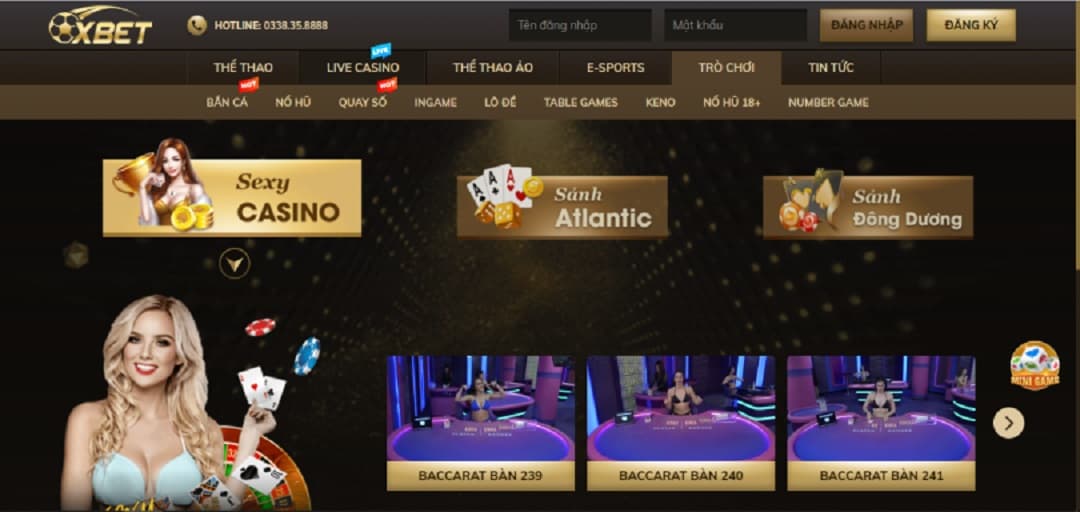 Casino Oxbet - sảnh game cá cược trực tuyến