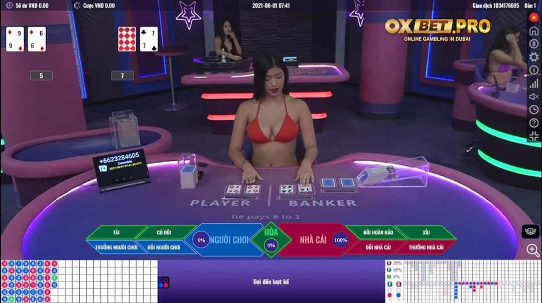 Sảnh Sexy Casino với dealer chuyên nghiệp