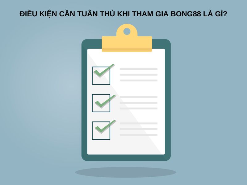 Điều kiện cần tuân thủ khi tham gia Bong88 là gì?